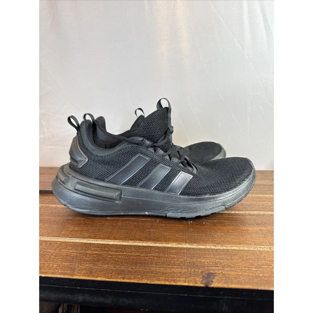 Adidas Racer TR23 Shoes Men's 6.5 Black Mesh Low Top Lace‎ Up Running Trainers